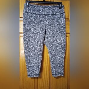 Talbots Black and White Capri Leggings, Size S